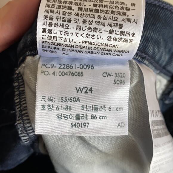 Levi’s Wedgie Fit Ankle Jean Button Fly Dark Blue 24 - Picture 13 of 16